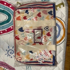 Colorful Heart Print Pouch